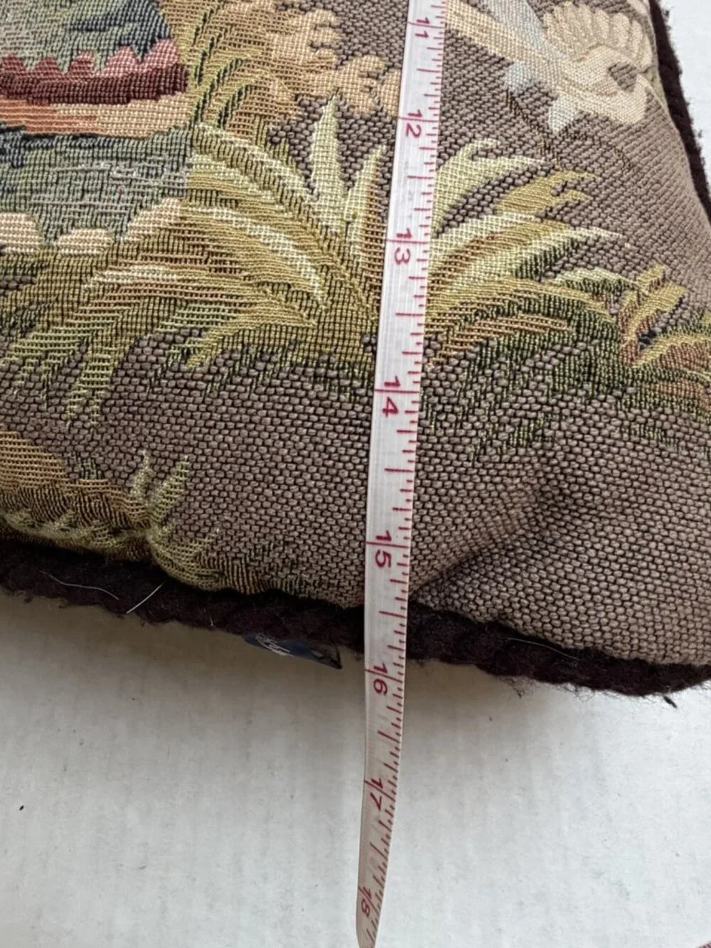 VTG Ashford Court Tapestry‎ Elephant Pillow Accent Decorative Throw Pillow Black